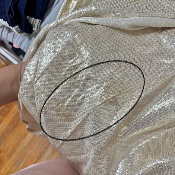 Alice McCall Astral Plane Cap Sleeve Metallic Gold Mini Dress Size 6 $475 - Picture 8 of 16